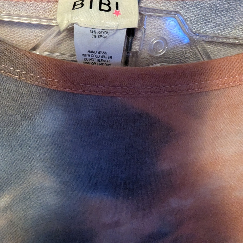 BiBi Women's Tie-Dye Casual Two Piece Lounge Set - Blue and Orange, NWOT - Picture 14 of 16